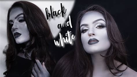 Black And White Halloween Makeup Youtube