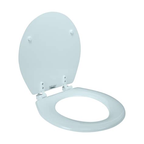 Bath Bliss Beveled Standard Round Toilet Seat In Light Blue Walmart
