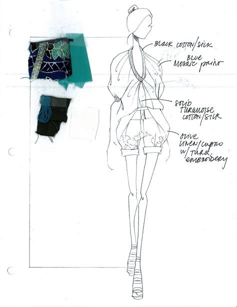Fashion Sketchbook Fashion Drawing And Fabric Swatches The Fashion