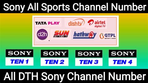 Sony Channel Number On Airtel Dish Tv Tata Sky D2h Sony Ten Channel