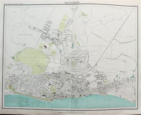 Antique Maps Eastbourne Sussex Street Plans Bartholomew