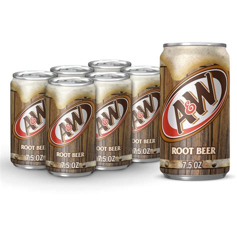Aandw Root Beer Soda 75 Fl Oz Cans 6 Pack