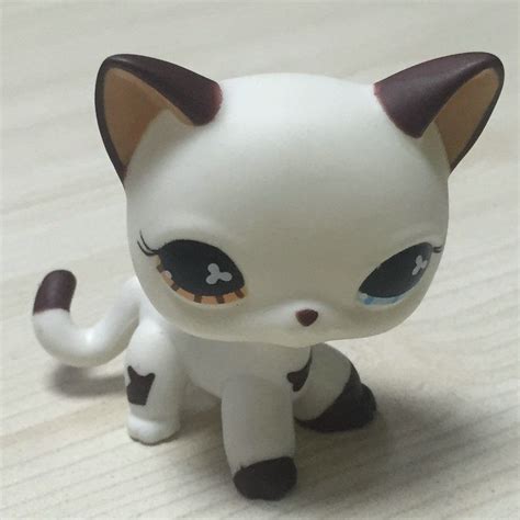 Custom Ooak Lps Short Hair Cat White Hand Painted Figure Littlest Pet