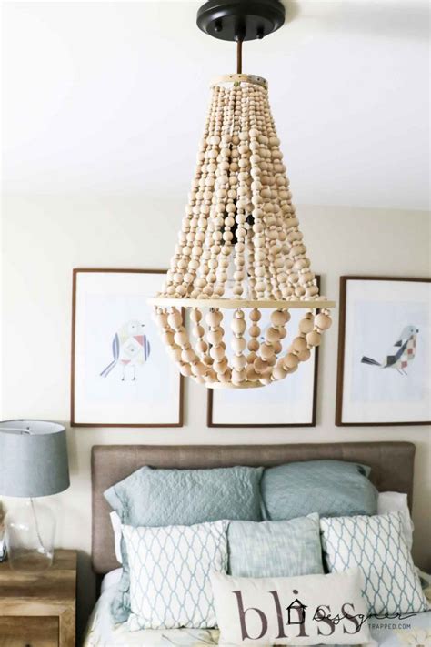 See more ideas about beaded chandelier, chandelier, diy wind chimes. DIY Chandelier From Wood Beads | Kaleidoscope Living