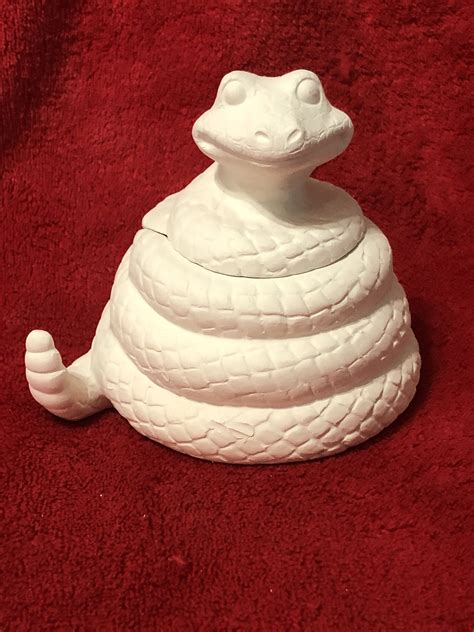 Cute Snake Box In Ceramic Bisque Ready To Paint Etsy Ceramic Bisque