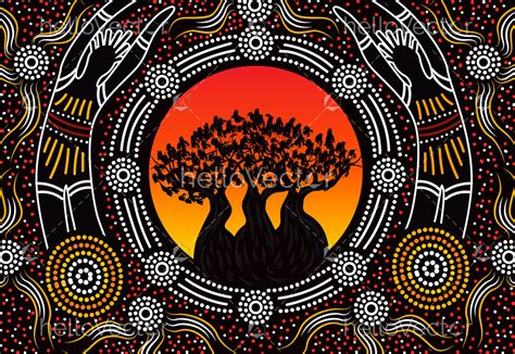 Aboriginal Boab Tree Painting Download Graphics And Vectors