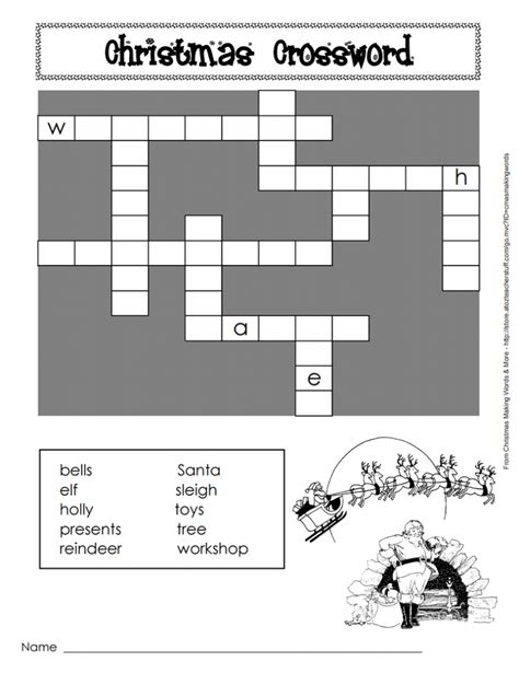 First Grade Crossword Puzzles