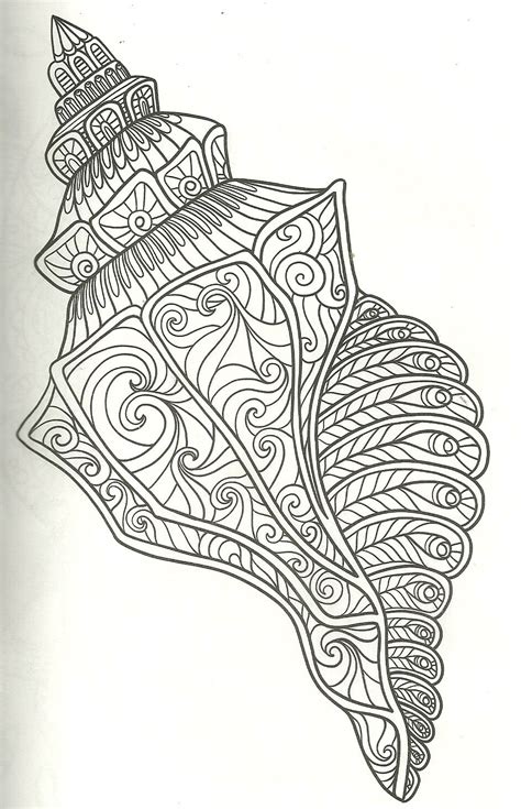 Printable coloring pages for kids and adults. shell coloring page | Coloring pages, Art quilts
