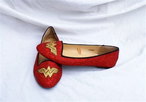Items Similar To Wonder Woman Glitter Shoes On Etsy