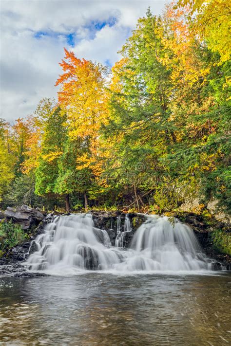 Autumn At Upper Cataract Falls Stock Photo Image Of Cloverdale