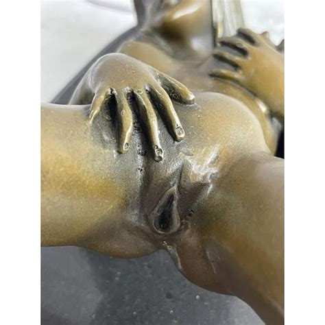 Nude Girl Touching Herself Erotic Bronze Sculpture Statue Etsy
