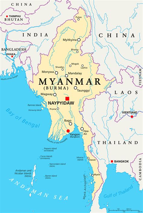 Myanmar Maps And Regions Mappr
