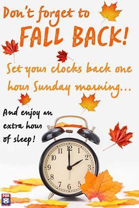 Dont Forget To Fall Back Daylight Saving Time Ends Sunday Fox Com