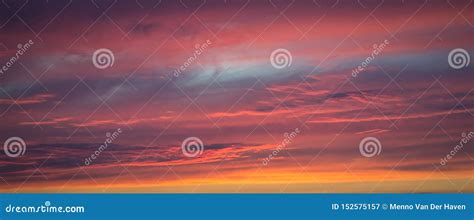 Panorama Of A Textured Purple Sky At Sunset Stock Image Image Of