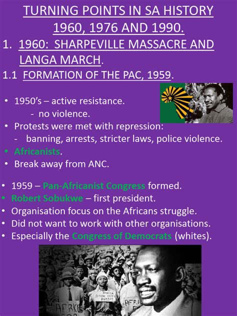 Turning Points In Sa History 1960 1976 And 1990 Pdf Apartheid