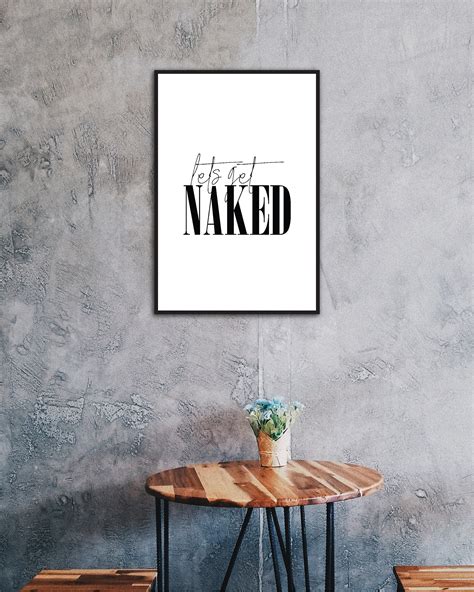 Lets Get Naked Bathroom Print Bedroom Print Bedroom Wall Etsy