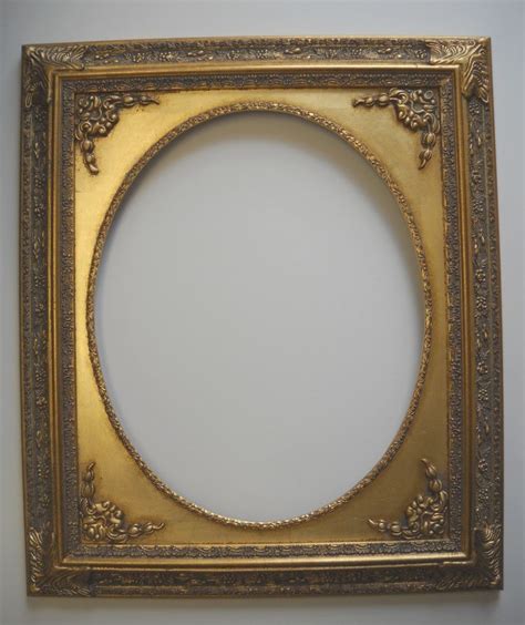 Picture Frame Gold Ornate Oval Opening 16x20 2212 Frame