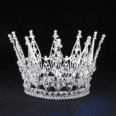 King And Queen Tiara Rhinestones Crown For Wedding Or Prom Innovato Design