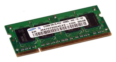 Memoria Ram Ddr2 512mb 2rx16 Pc2 4200s 444 12 A3 Samsung 53 14000