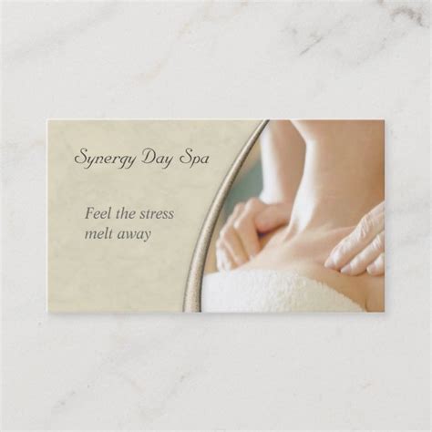 Elegant Massage Therapy Business Card