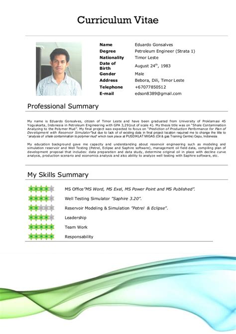 A cv, short form of curriculum vitae, is similar to a resume. CV Format