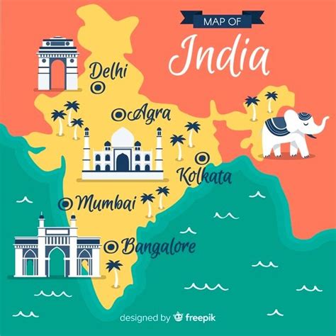 Illustrated Map Of India Jennifer Farley Artofit