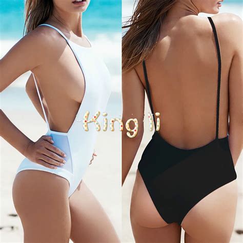 Buy Sexy Backless Swimwear Women One Piece Swimsuit Bodysuit Bathing Suit