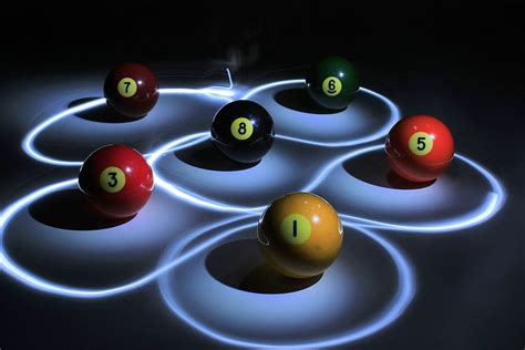 Hd Wallpaper Photo Of Lighted Pool Balls Billiard Billiards Snooker