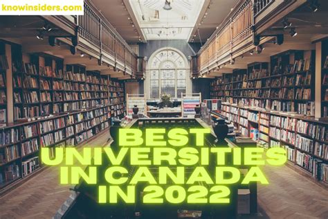 top 8 best universities in canada in 2022 knowinsiders