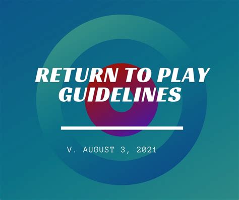 Return To Play Guidelines Curling Québec