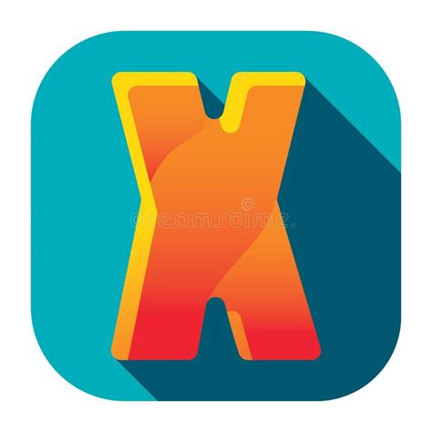 Alphabet X Vector Illustration Decorative Background Design Stock