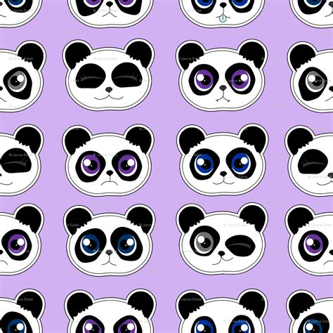 Cute Purple Panda Wallpapers Wallpaper Cave