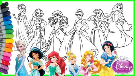 Detail Mewarnai Gambar Princess Disney Koleksi Nomer 3