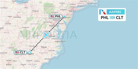 AA9985 Flight Status American Airlines: Philadelphia to Charlotte (AAL9985)