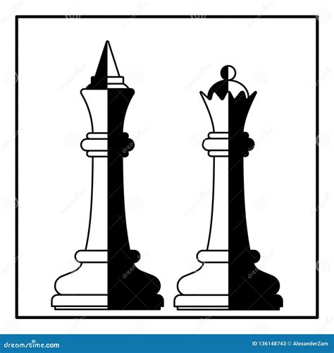 Chess King Queen Stock Illustrations 10860 Chess King Queen Stock