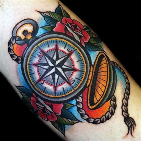 Neotraditional Compass Tattoo Arm 1 Traditional Compass Tattoo