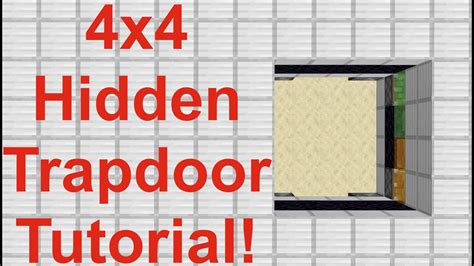 Minecraft 4x4 Hidden Trapdoor Tutorial Java Edition Youtube