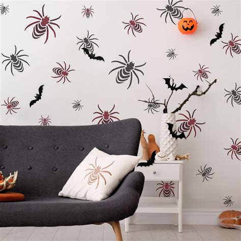 Halloween Reusable Plastic Stencils 5 Pcs Spider