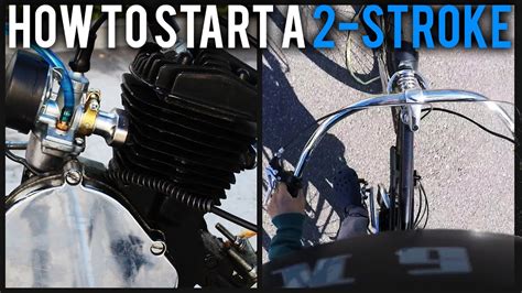 How To Start A 2 Stroke Motorized Bicycle Youtube