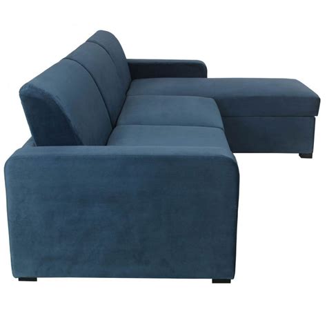 Comment choisir un canapé bleu foncé ? Canapé Lit d'Angle Réversible "Erica" 214cm Bleu