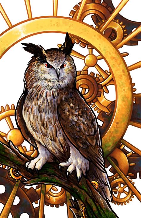 Clockwork Owl V2 By Spaceturtlestudios On Deviantart Bird Art Owl
