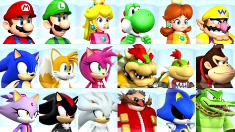 Mario And Sonic At The Sochi 2014 Olympic Winter Games All Characters