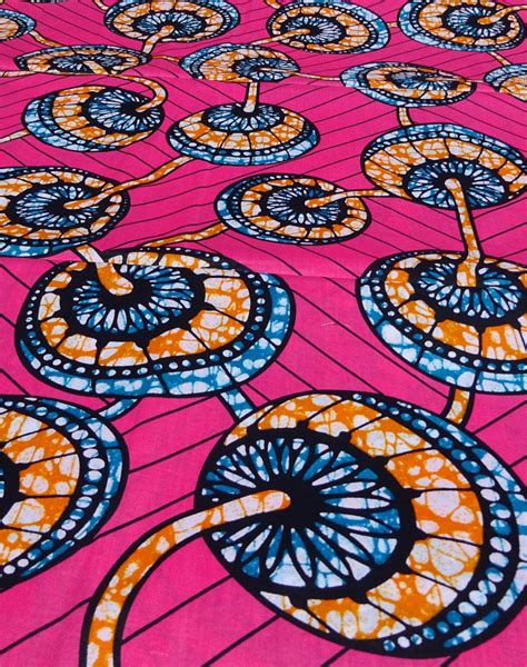 African Fabric Pink African Print Fabric By The Yard African Fabric By