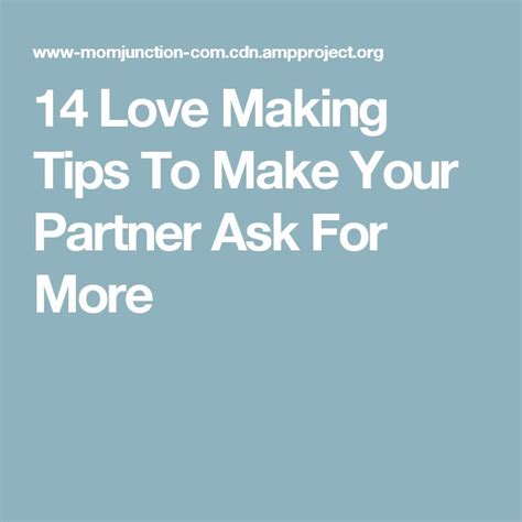 14 love making tips to make your partner ask for more love make it yourself tips