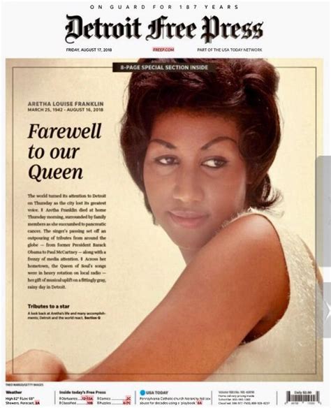 Detroits Own Queen Aretha Franklin At Historys Crossroads