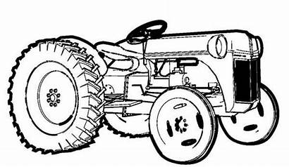 Tractor Coloring Farm Pages Drawing Case Printable