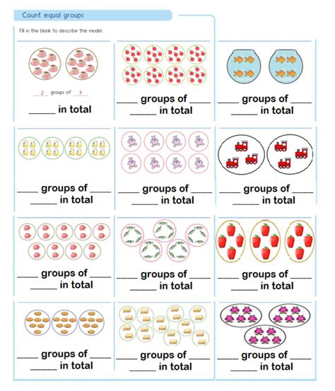 3rd Grade Equal Groups Multiplication Division Worksheets