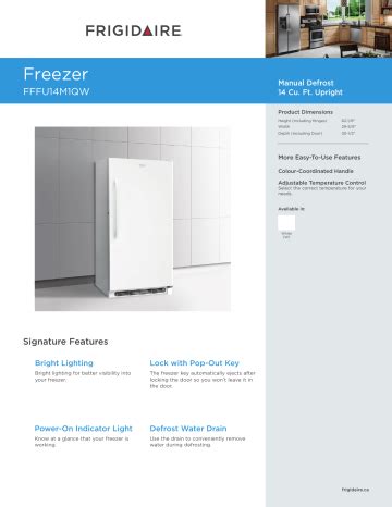 Frigidaire Upright Freezer Owner Manual Manualzz