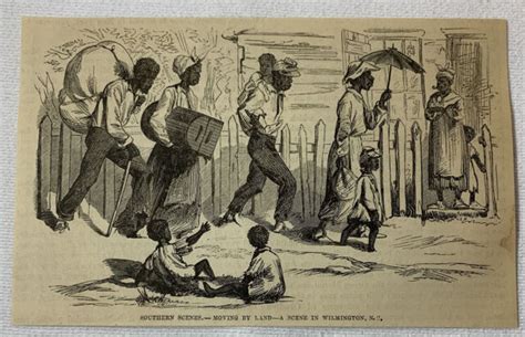1877 magazine engraving ~ african americans moving by land wilmington nc ebay