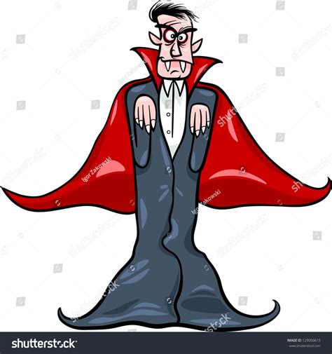 Cartoon Vector Illustration Scary Count Dracula Stock Vector 129050615